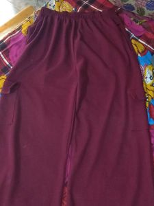 Burgundy Casual trousers