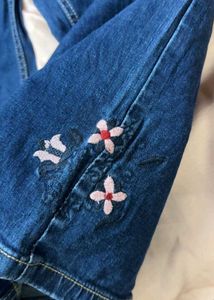 Blue baggy Denim Wide Leg Jeans