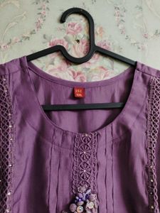 New Elegant Purple Kurta Set with Dupatta