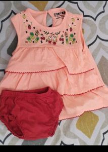 2 combo -Cute Baby Girl Dress Set 6-12 months