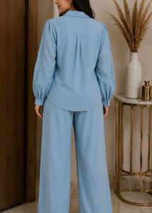 Stylish Blue Embellished Kurta Set