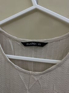 Zudio Beige Textured Tank Top