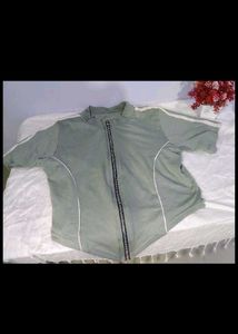 Sage Green Zip-Up Athletic Top