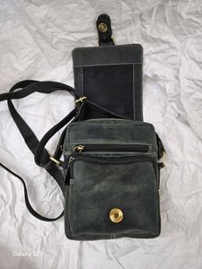 Vintage Style Leather Crossbody Bag