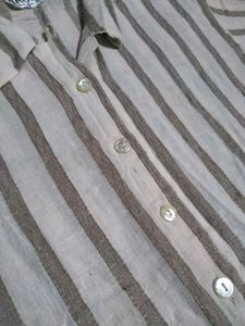 Striped Button-Down Shirt