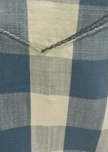 Men's Blue &amp; White Checked Shirt