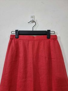 Red Midi Skirt