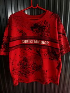 Christian Dior Red Graphic T-Shirt