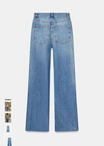 Wide Leg Blue Denim Jeans