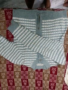 Light Blue &amp; White Patterned Cardigan bundle