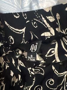 Stylish Black &amp; White Printed Palazzo Pants