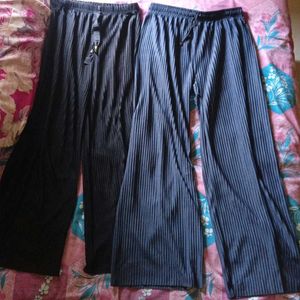 Stylish Black and gray Palazzo Pants combo of 2