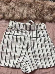 Striped Tie-Waist Shorts