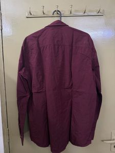 Men's Maroon Casual Shirt