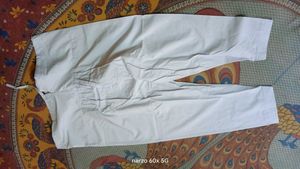 White Chiffon Georgette Top With Pant.