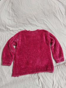 Cozy Magenta Knit Sweater