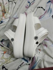 White Slide Sandals
