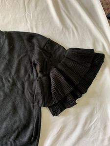 Black bell sleeve sweater