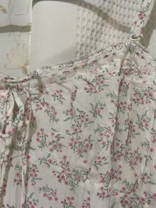 pink floral midi dress