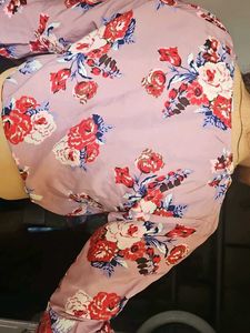 Floral Print Blouse with Ruffle Sleeves