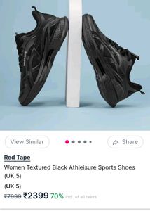 Men's Red Tape Black Sport Shoes