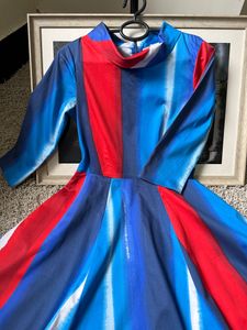 Multi Coloured Dress With Belt Loops And Pockets