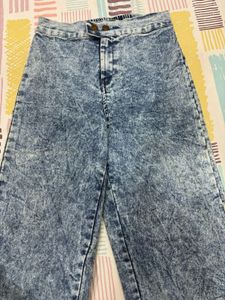 Vintage Acid Wash Wide Leg Jeans