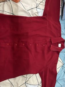 Classic Red Button-Up Shirt