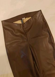 💥Price Drop 💥H&amp;M Faux Leather Slit Cut Pants