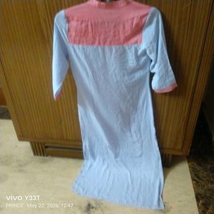 Light Blue &amp; Pink Kurta