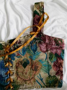 Floral Brocade Corset Top