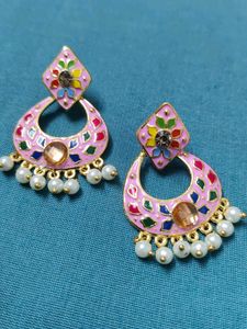 Enamel Meenakari Drop Earrings