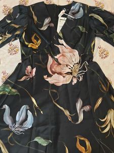 New Elegant Floral Print Midi Dress