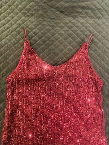 Sparkly Red Camisole Top