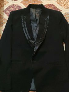 Embellished Mens Black Blazer