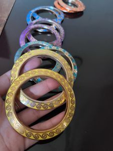 Fusion Set of 10 Colorful Enamel Bangles