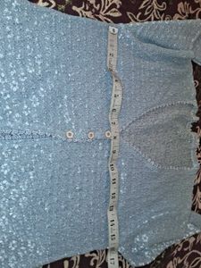 Light Blue Textured Cardigan