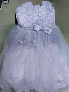 Girls Lavender Sequined frock