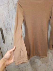 Long Sleeve Casual Mini Dress (size-S)
