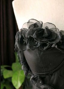 Black Floral Corset Top