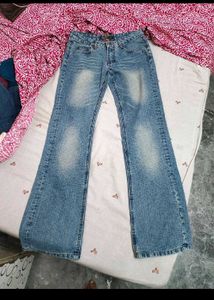 Light Wash Flared Jeans