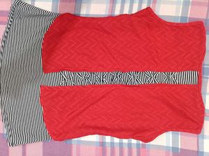 Chic Red Chevron Sleeveless Top