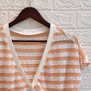 Striped Knit Cardigan