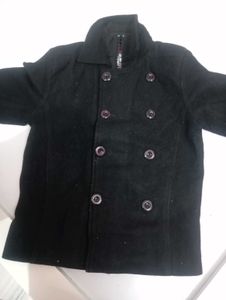 Black Double-Breasted Peacoat 5,6 years children