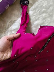 Elegant Pink Kurta with salwar