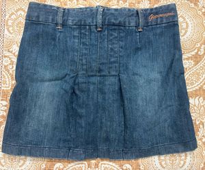 Blue Denim Mini Skirt