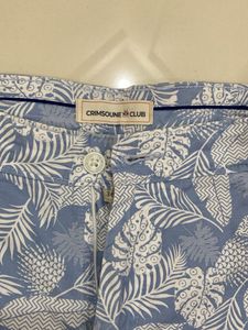 Men's Blue Tropical Print Shorts
