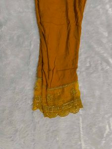 Designer Yellow anarkali suit
