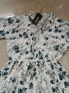 White Floral Girls Dress✨