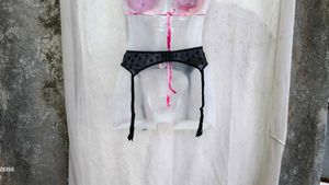 8258. Black garter belt